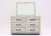 Whitewash White Cambeck Dresser with Mirror by Ashley Furniture Facing Front | Home Furniture Plus Mattress
