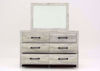 Whitewash White Cambeck Dresser with Mirror by Ashley Furniture Front Facing with the Drawers Open | Home Furniture Plus Mattress