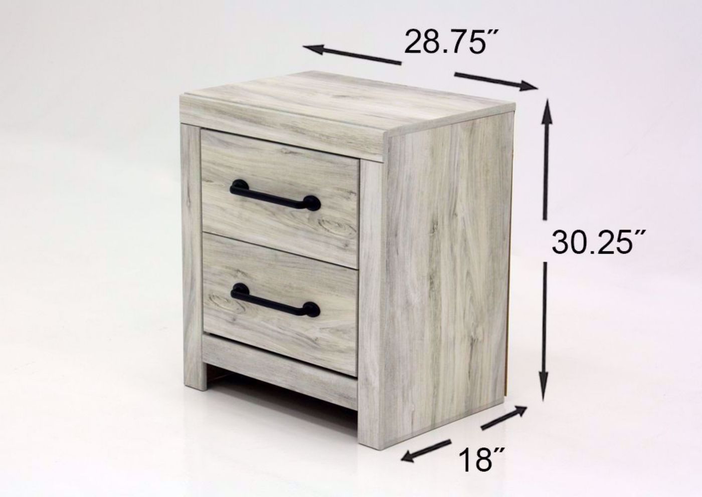 White Cambeck Bedroom Set by Ashley Furniture Showing the Nightstand Dimensions | Home Furniture Plus Mattress