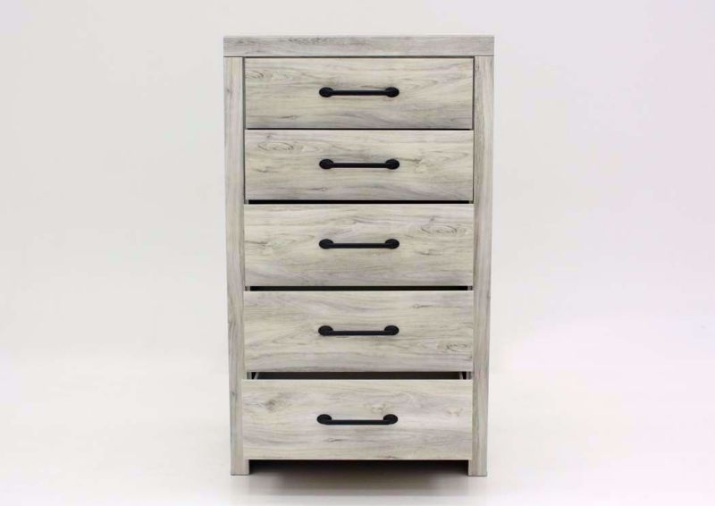 Rustic White Cambeck Chest of Drawers by Ashley Furniture, Front Facing with the Drawers Open | Home Furniture Plus Mattress