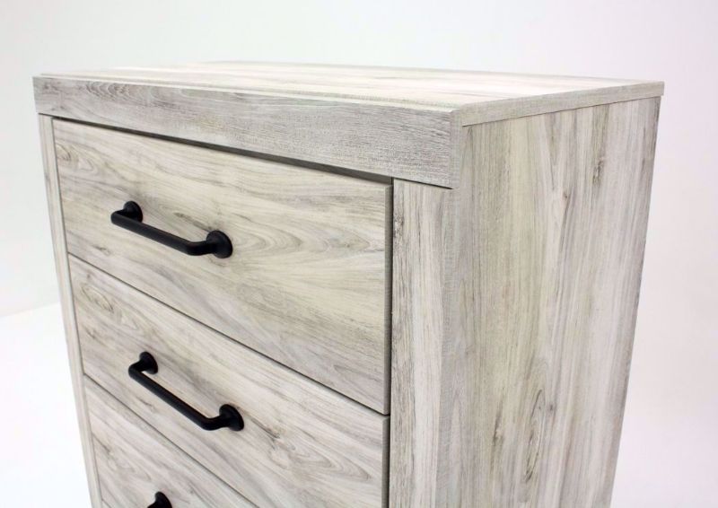 Rustic White Cambeck Chest of Drawers by Ashley Furniture Showing the Chest Top Detail | Home Furniture Plus Mattress