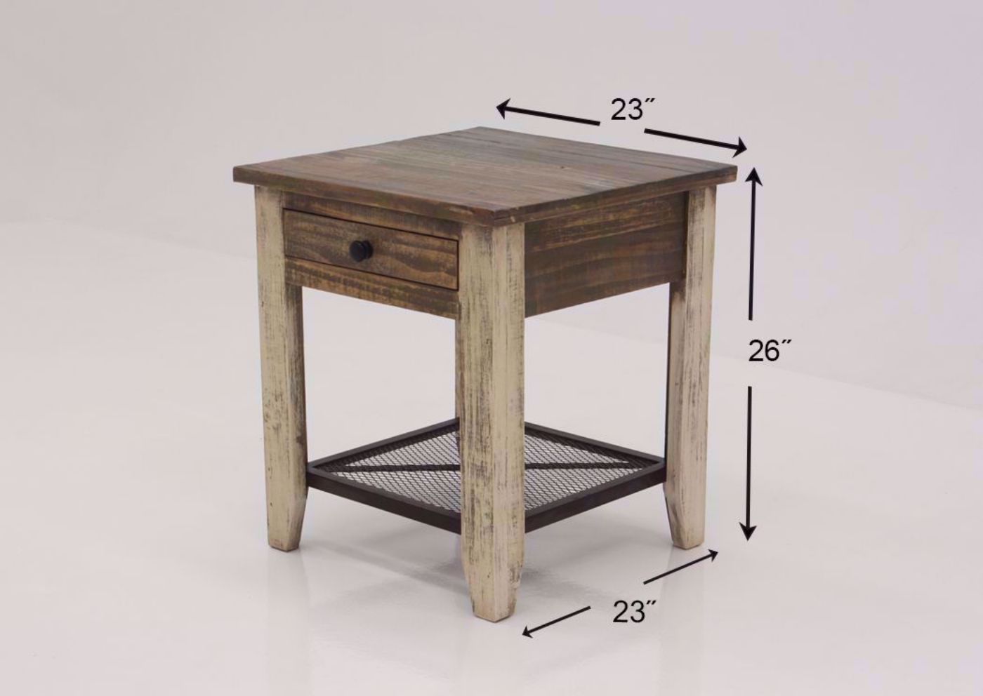 Rustic Multi-Colored Amarillo End Table Dimensions | Home Furniture Plus Mattress