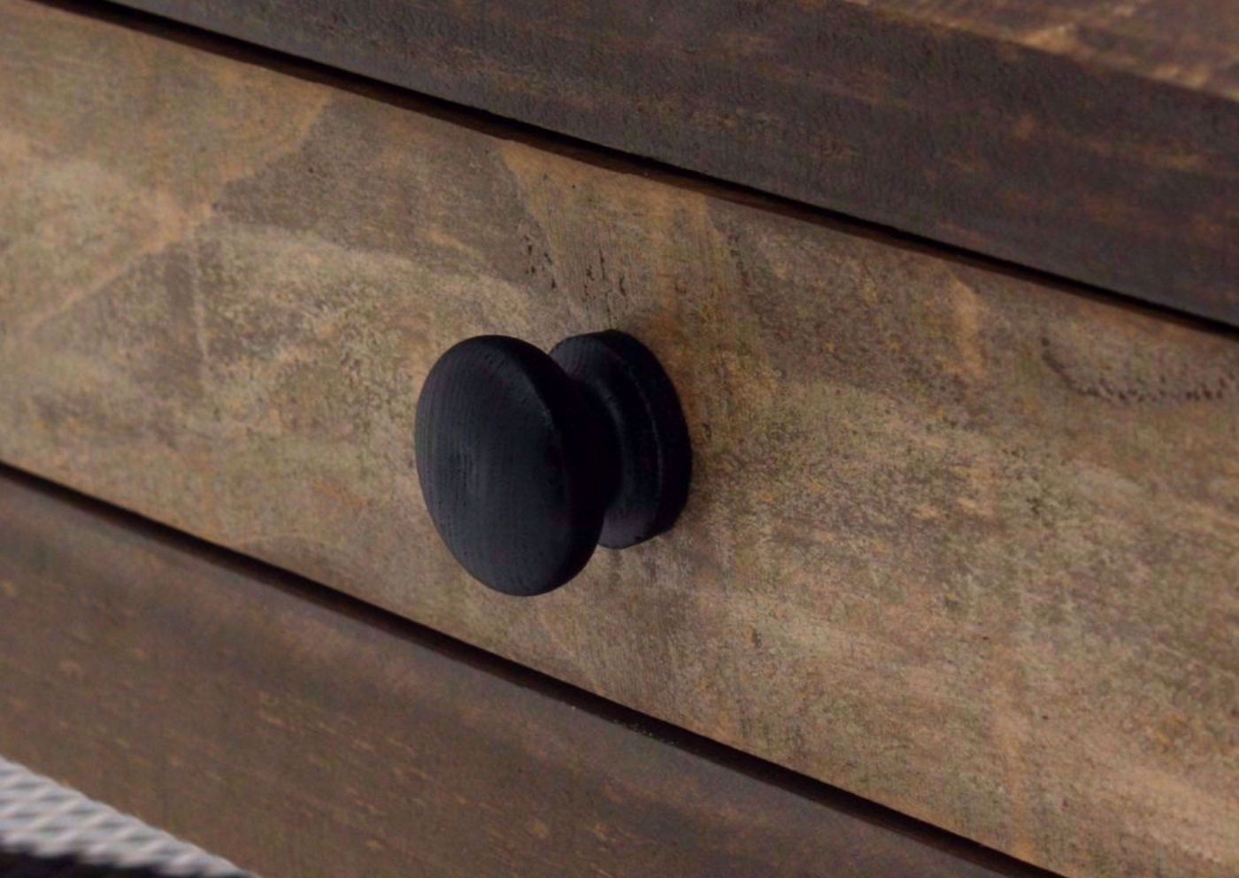 Rustic Multi-Colored Amarillo Coffee Table Drawer Knob Detail | Home Furniture Plus Mattress