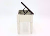 Ivory White Joanna Storage Bench Showing the Side View With the Seat Open | Home Furniture Plus Bedding