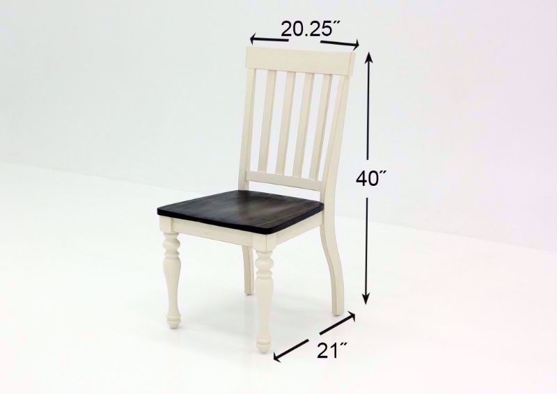 Ivory White Joanna Side Chair Dimensions | Home Furniture Plus Mattress
