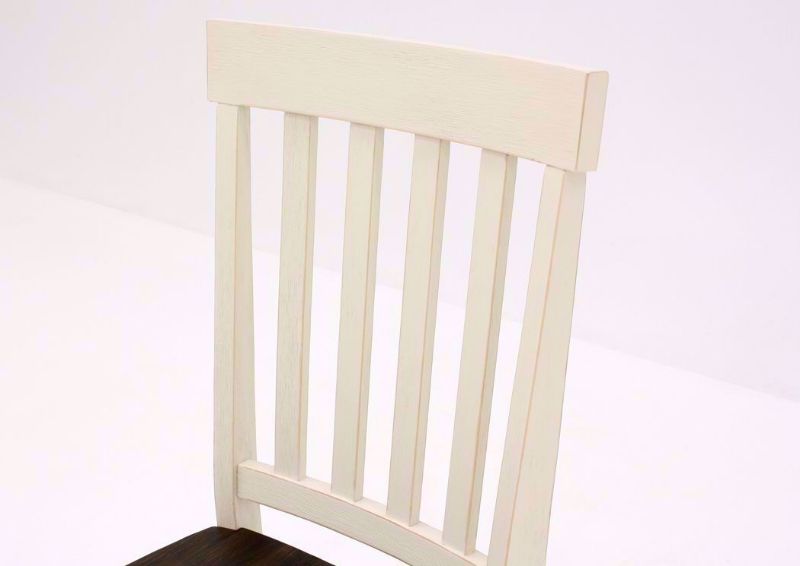 Ivory White Joanna Side Chair Showing the Seat Back Detail | Home Furniture Plus Mattress