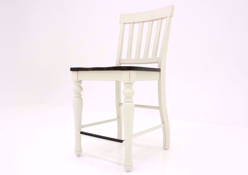 Ivory White Joanna Barstool by Steve Silver at an Angle | Home Furniture Plus Mattress