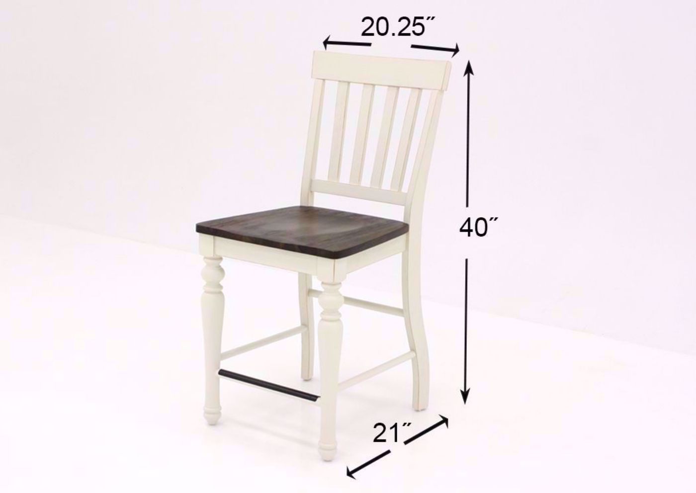 Ivory White Joanna Barstool by Steve Silver Dimensions | Home Furniture Plus Mattress