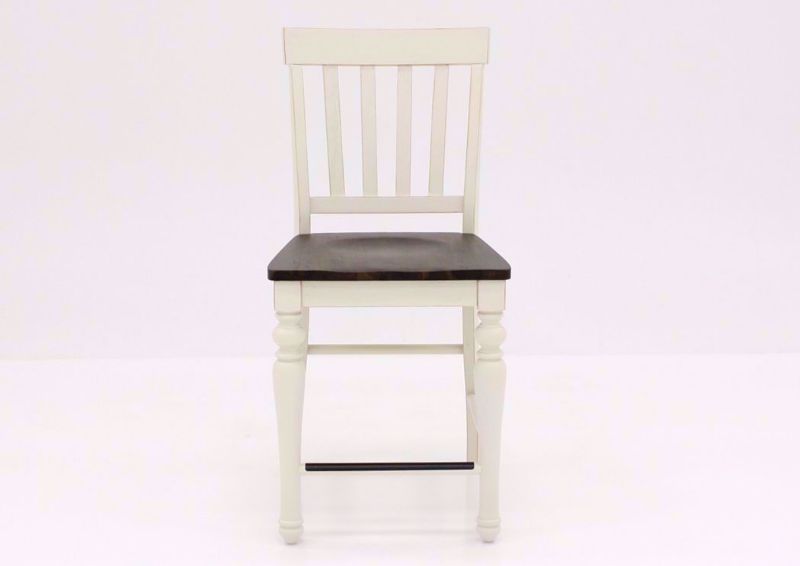 Ivory White Joanna Barstool by Steve Silver Facing Front | Home Furniture Plus Mattress
