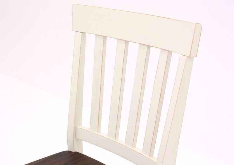 Ivory White Joanna Barstool by Steve Silver Showing the Barstool Seat Back | Home Furniture Plus Mattress