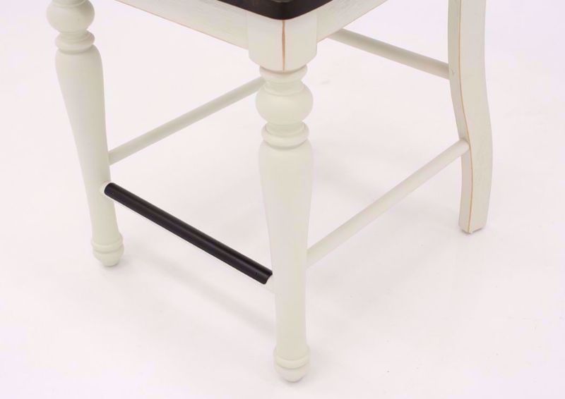 Ivory White Joanna Barstool by Steve Silver Showing the Barstool Legs | Home Furniture Plus Mattress