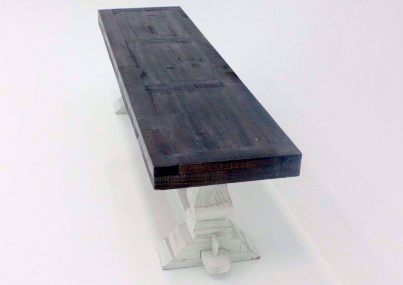 Dark Gray and White Colorado Bench Showing the Side View | Home Furniture Plus Mattresses