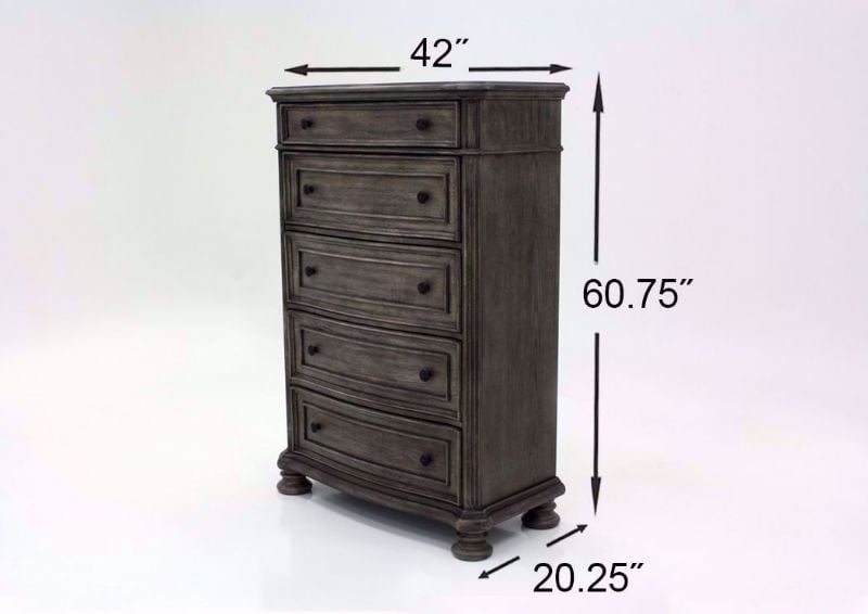 Gray Pecan Lake Way Chest of Drawers Dimensions | Home Furniture Plus Mattress
