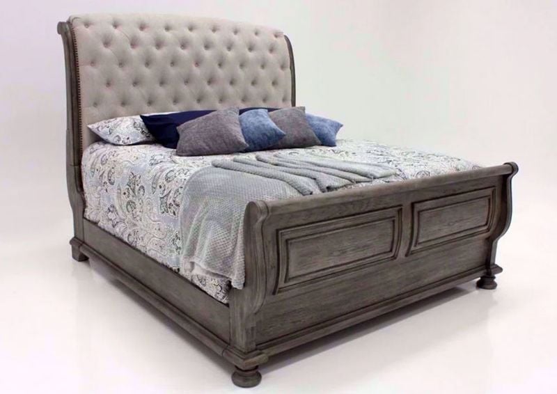 Picture of Lake Way Upholstered Queen Size Bed – Gray Pecan
