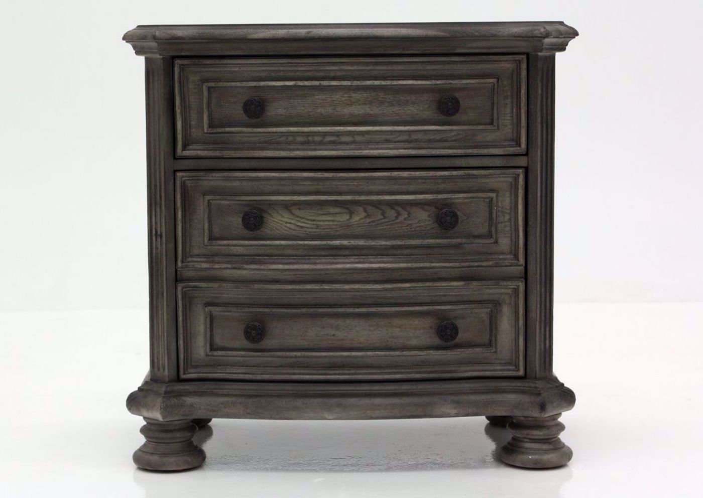 Gray Pecan Lake Way Nightstand Facing Front | Home Furniture Plus Mattress