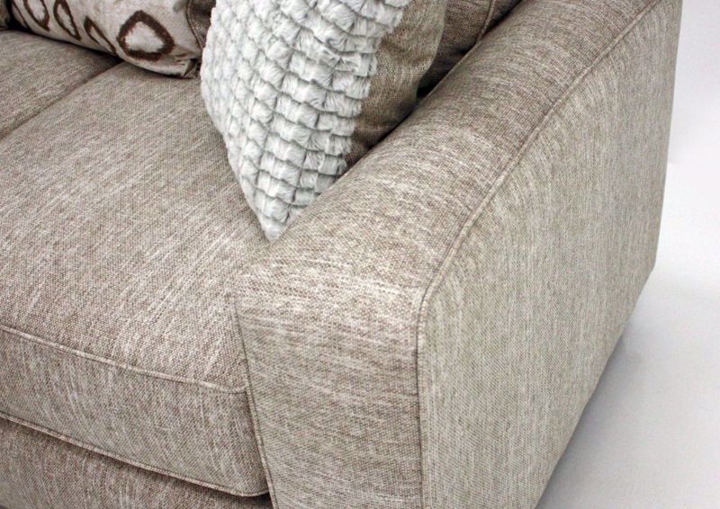 Stonewash Sectional Sofa, Tan, Arm Detail | Home Furniture Plus Mattress