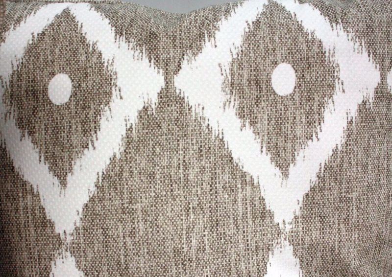 Stonewash Sectional Sofa, Tan, White Diamond Accent Pillow Detail | Home Furniture Plus Mattress