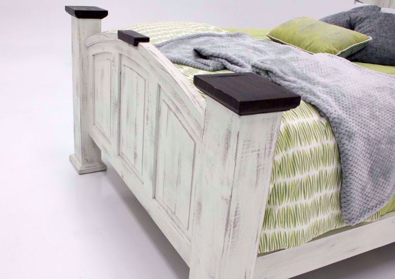 White Mansion Queen Bed Showing the Footboard | Home Furniture Plus Mattress