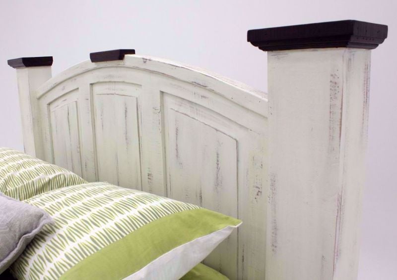 White Mansion King Bed Showing the Headboard | Home Furniture Plus Mattress