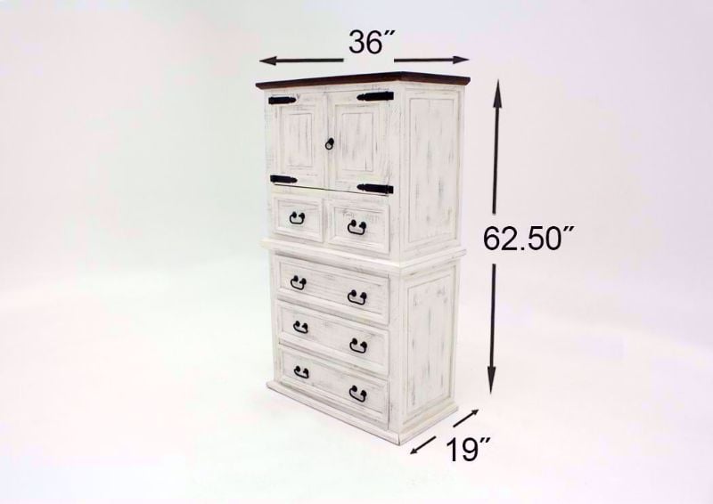 Rustic White Mansion Door Chest of Drawers Dimensions | Home Furniture Plus Mattress