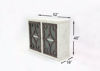 White Westgate Accent Cabinet Dimensons with Brown Lattice and Glass Doors that are Closed | Home Furniture Plus Bedding