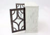 White Westgate Accent Cabinet Facing the Side with the Brown Doors Open | Home Furniture Plus Bedding