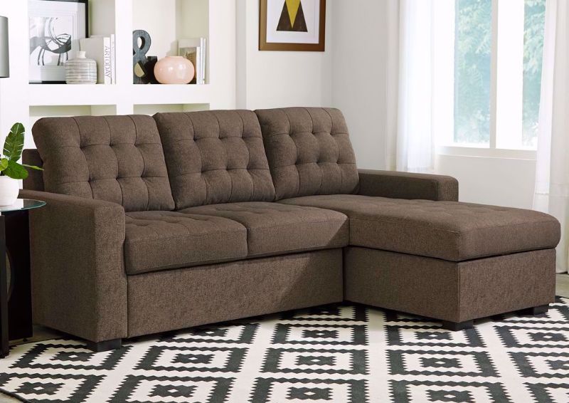 Tan Cadence Sectional Sofa with Daybed By Standard in a Room Setting | Home Furniture Plus Mattress
