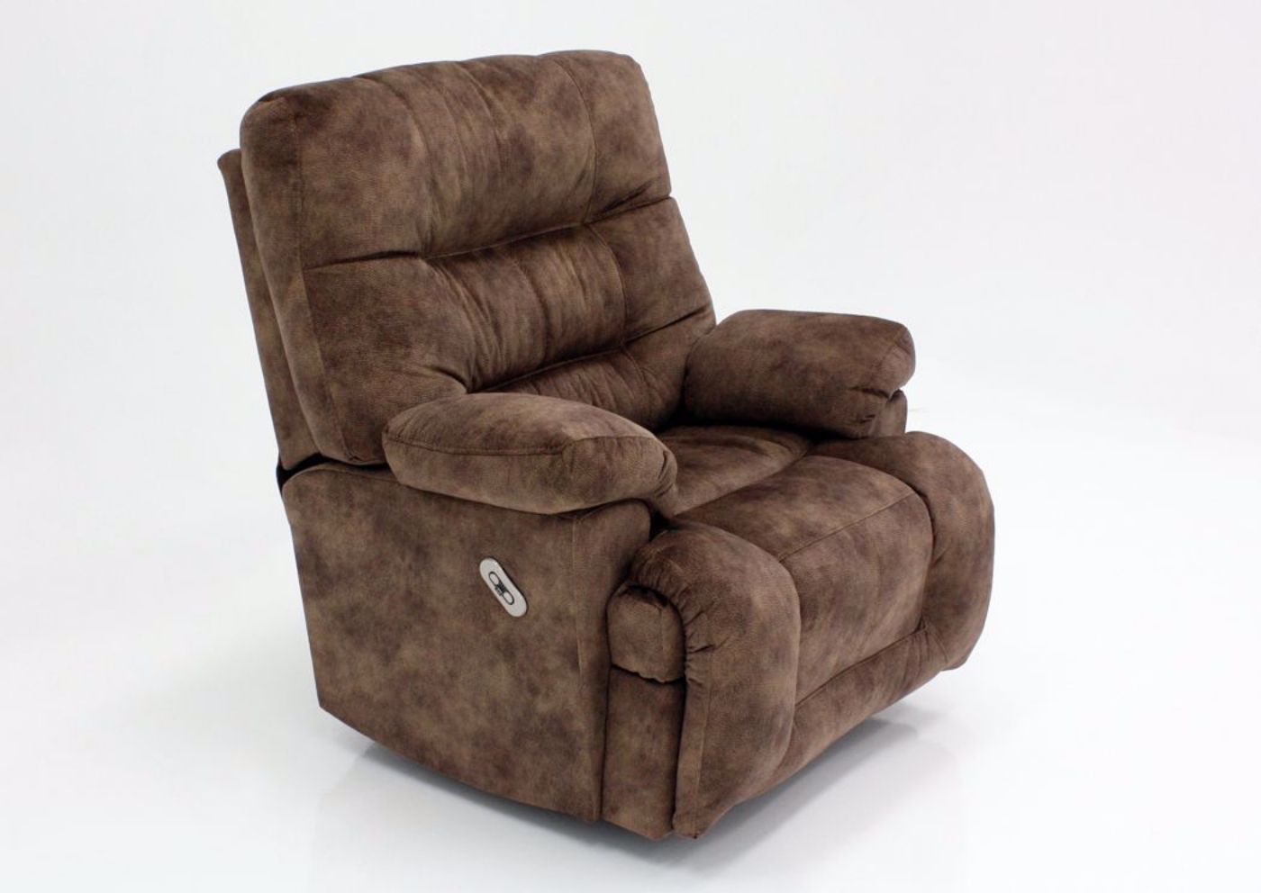 Light Brown Boss POWER Rocker Recliner at an Angle | Home Furniture Plus Mattress