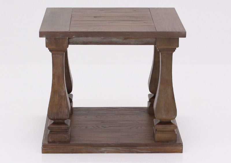 Johnelle End Table by Ashley Furniture with a Weathered Gray and Brown Finish | Home Furniture Plus Mattress