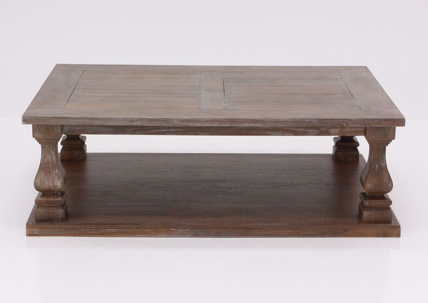 Johnelle Coffee Table by Ashley Furniture with a Weathered Gray and Brown Finish | Home Furniture Plus Mattress