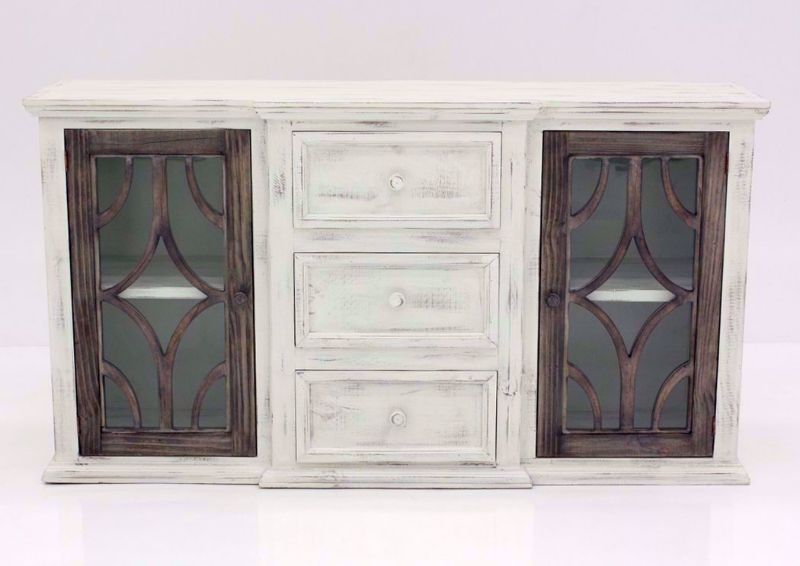 White and Brown Westgate Accent Cabinet Facing Front | Home Furniture Plus Bedding