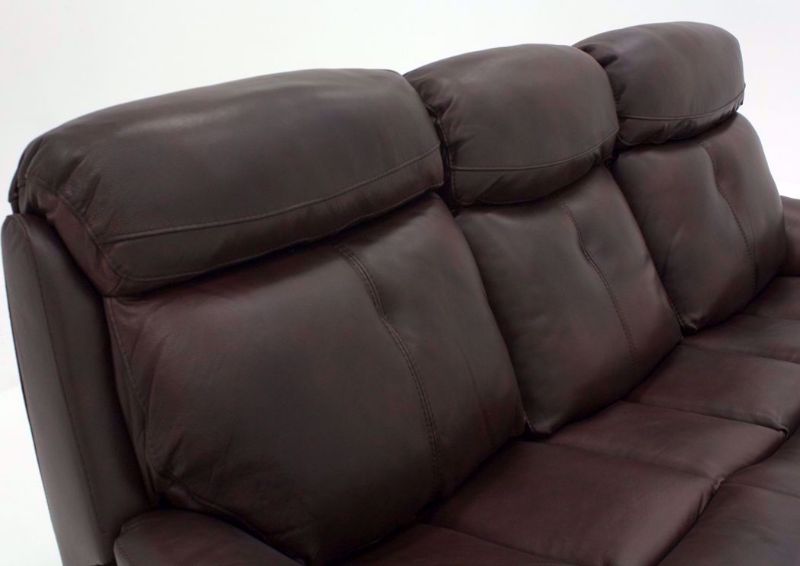 Brown Alpha POWER Reclining Sofa Showing the Seat Back Detail | Home Furniture Plus Mattress