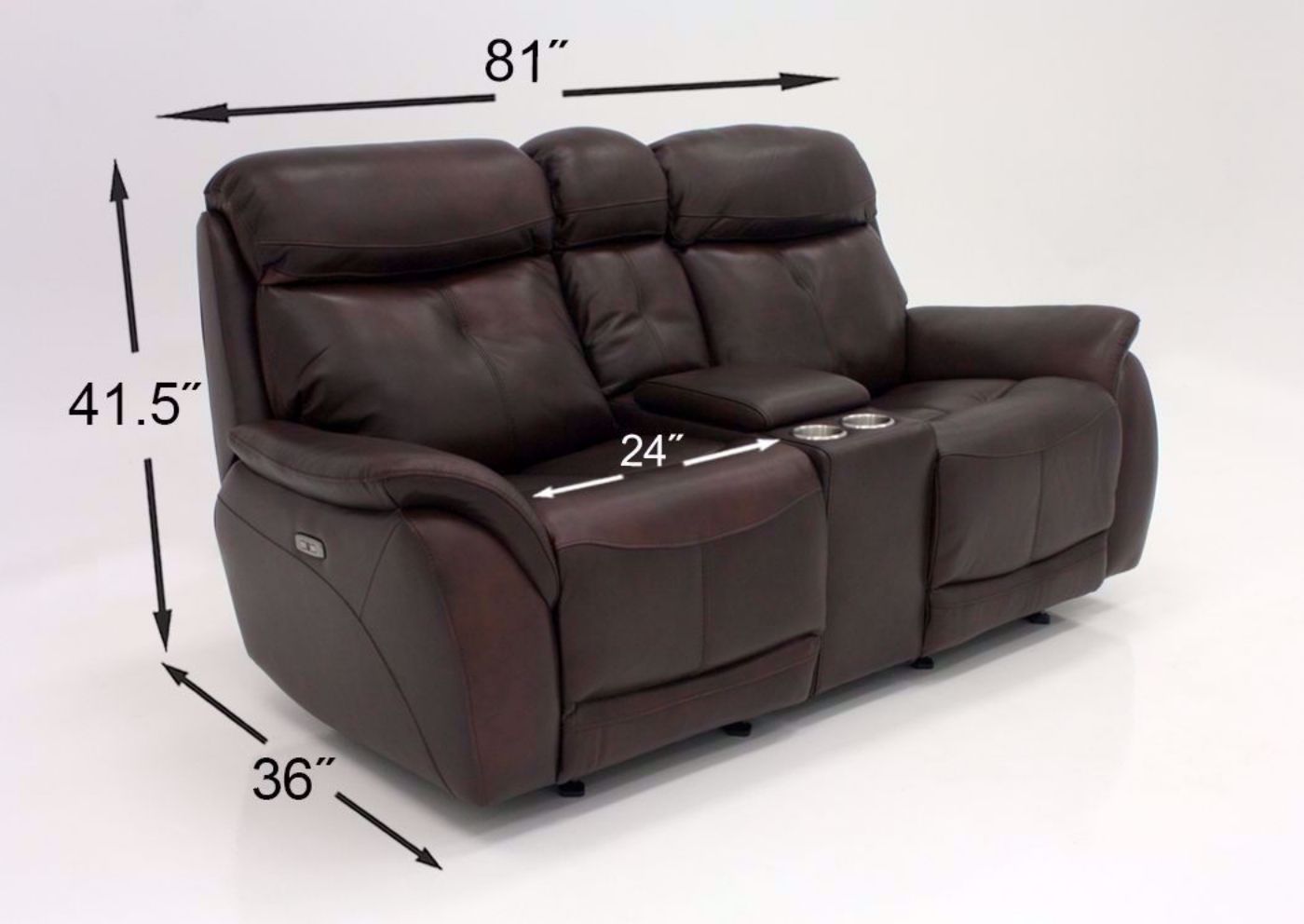 Brown Alpha POWER Glider Reclining Loveseat Dimensions | Home Furniture Plus Mattress | Home Furniture Plus Mattress