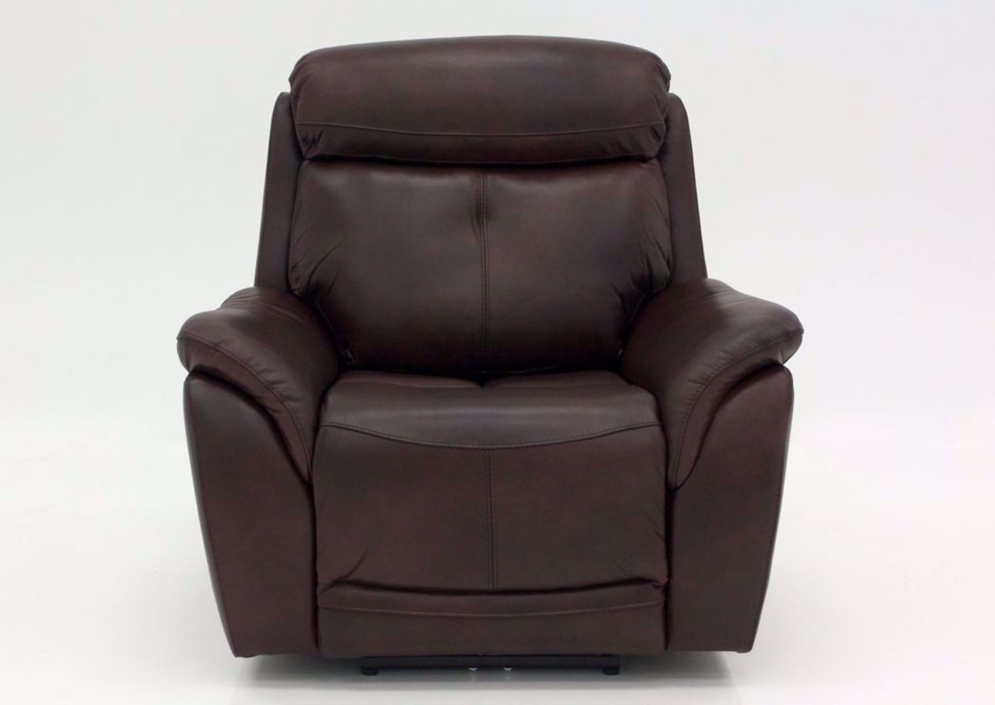 Brown Alpha POWER Recliner Front Facing | Home Furniture Plus Mattress