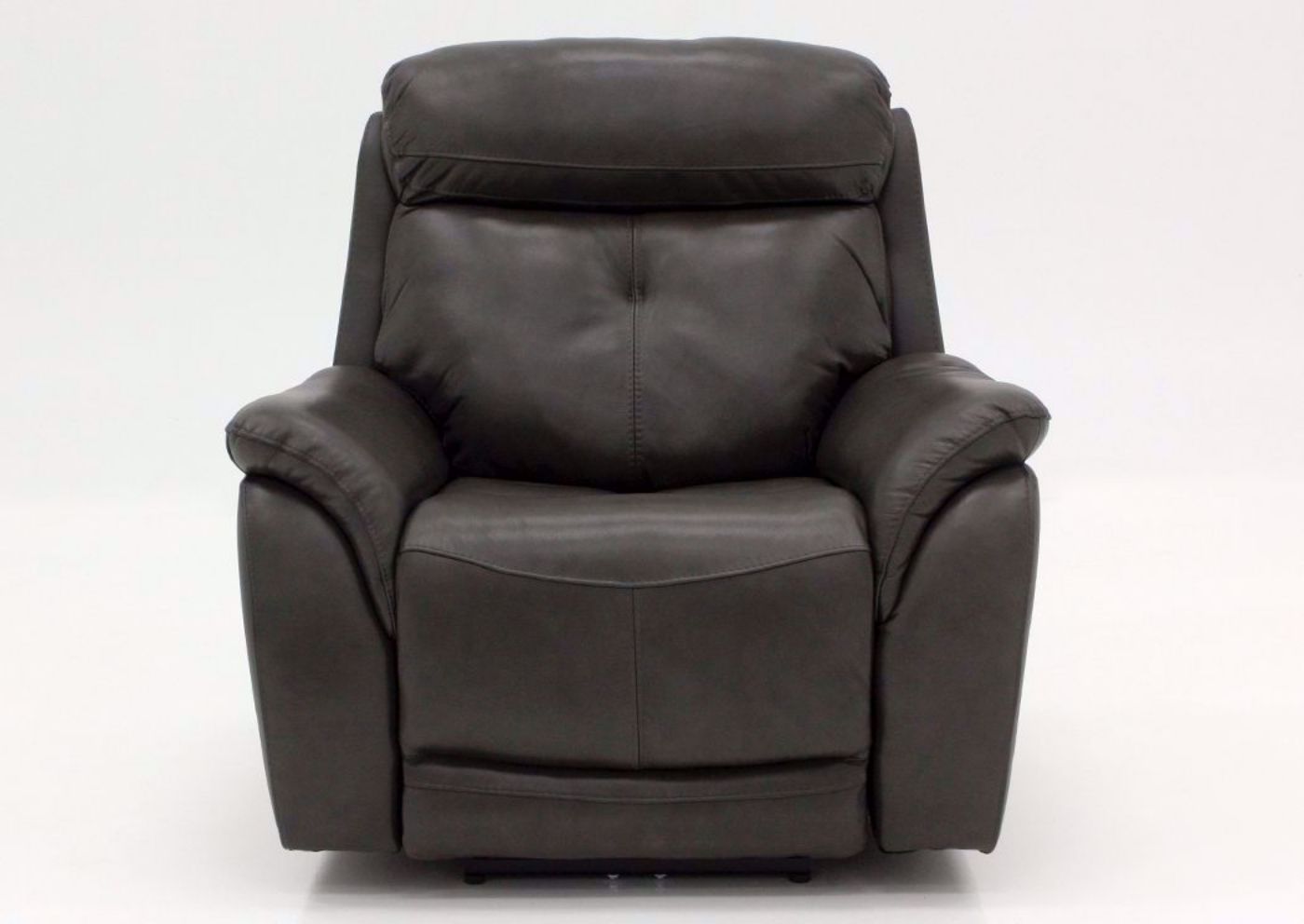 Dark Gray Alpha POWER Recliner, Front Facing | Home Furniture Plus Mattress