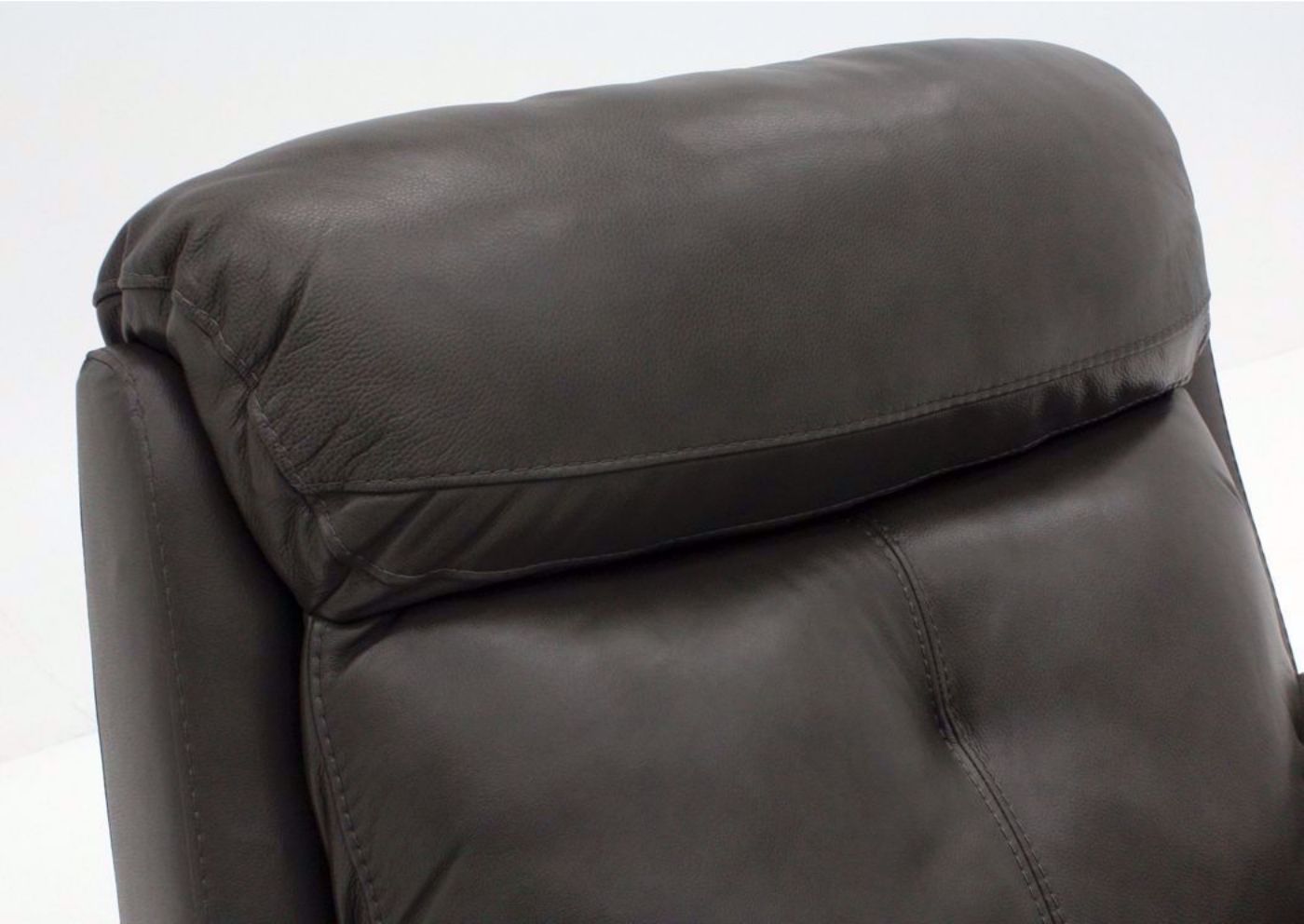 Dark Gray Alpha POWER Recliner Showing the Seat Back | Home Furniture Plus Mattress