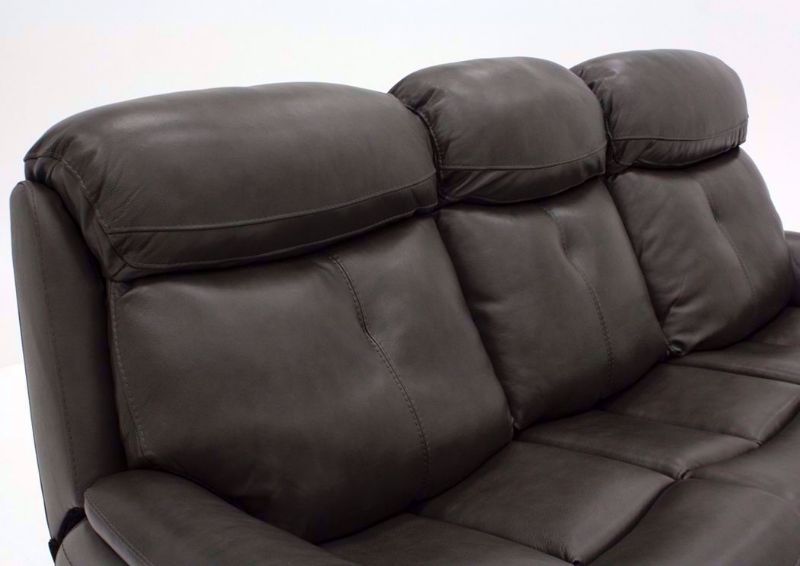 Dark Gray Alpha POWER Reclining Sofa Showing the Seat Back Detail | Home Furniture Plus Bedding