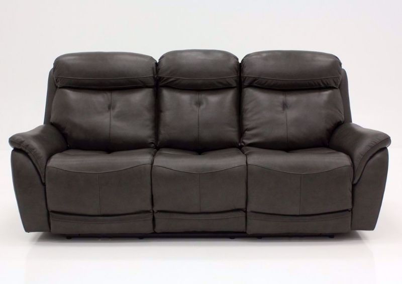Dark Gray Alpha POWER Reclining Sofa, Front Facing | Home Furniture Plus Bedding