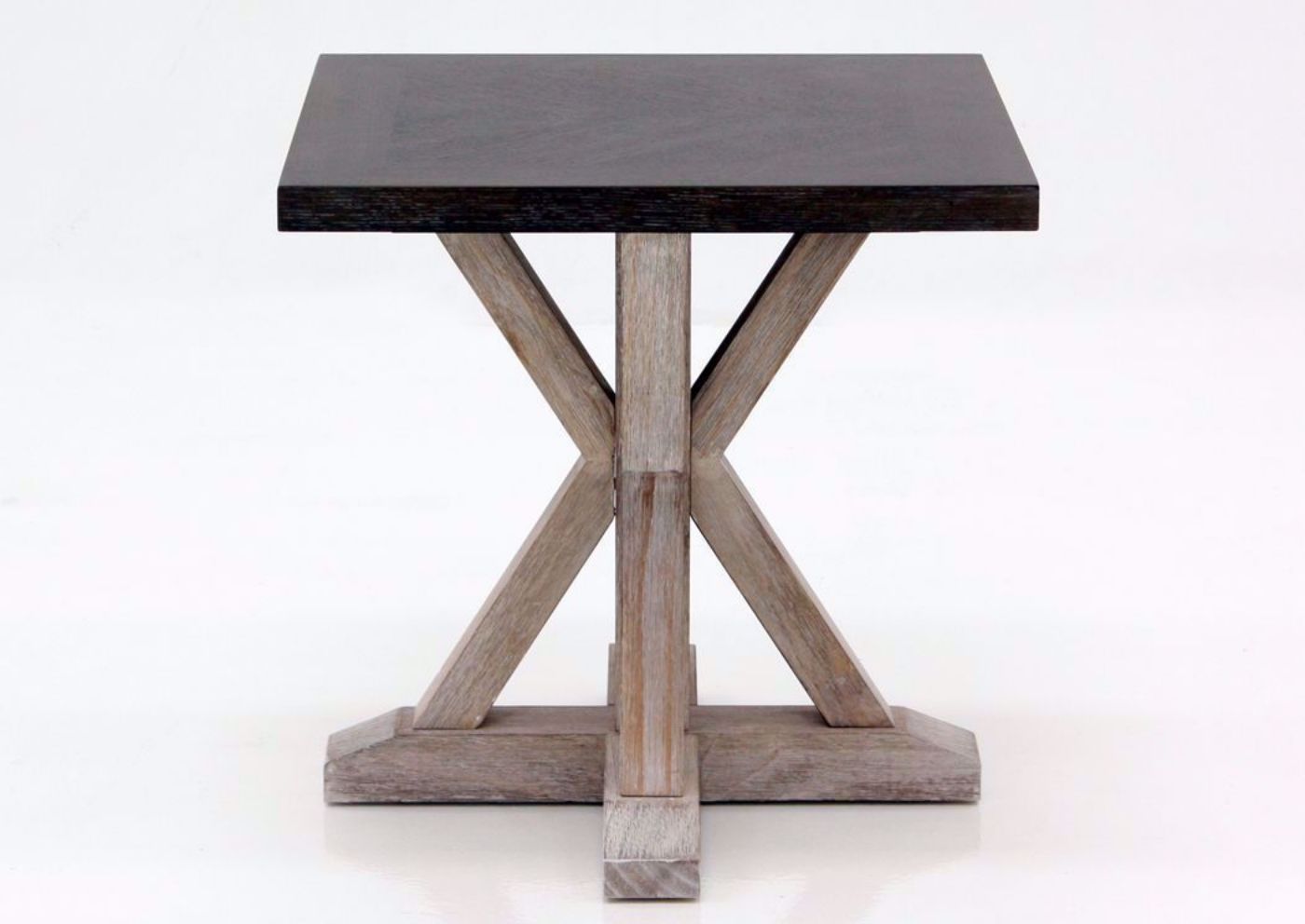 Brown Jefferson Square End Table Facing Front | Home Furniture Plus Mattress
