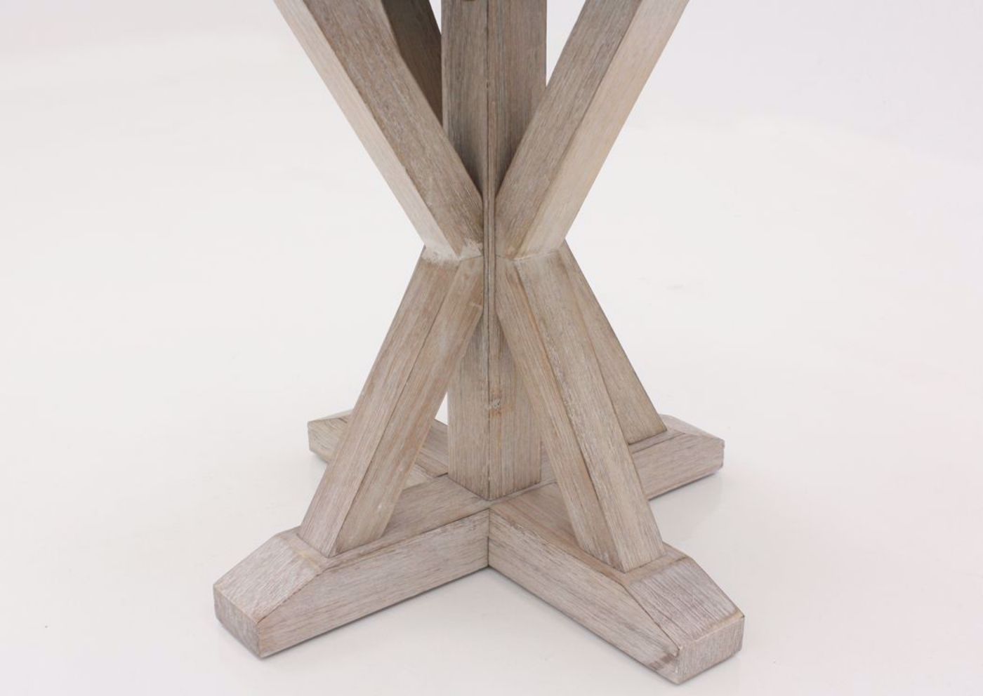 Brown Jefferson Round End Table Showing the Base | Home Furniture Plus Mattress