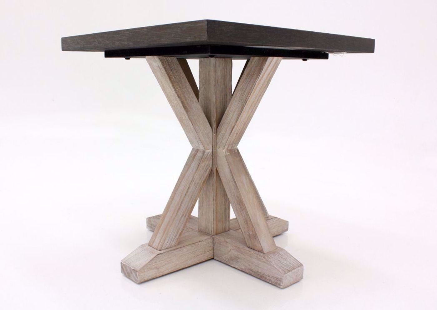 Brown Jefferson Square End Table at an Angle | Home Furniture Plus Mattress