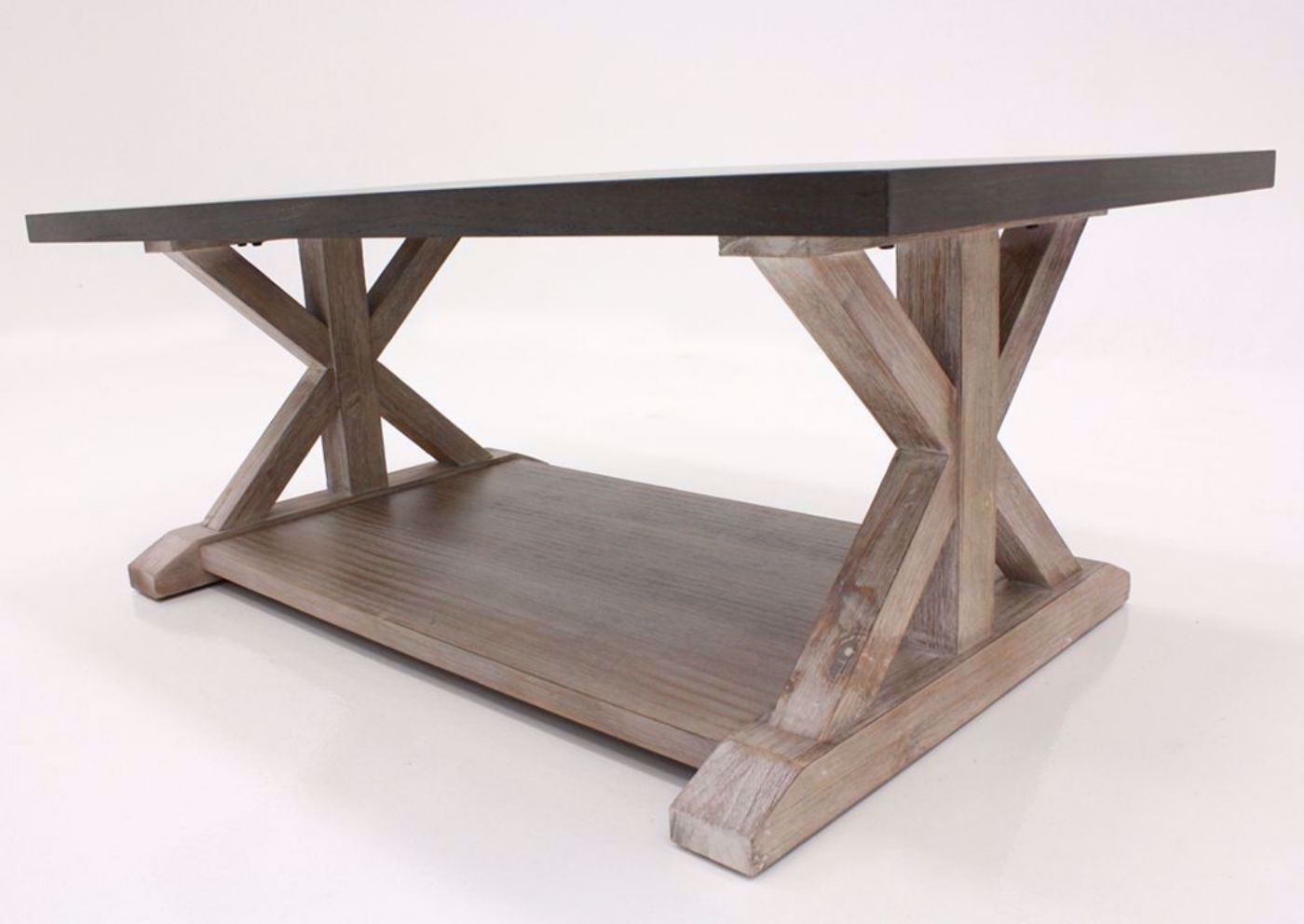 Brown Jefferson Coffee Table at an Angle | Home Furniture Plus Mattress