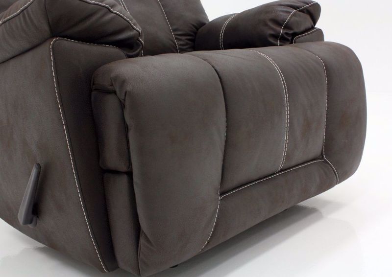 Coffee Brown Warrior Rocker Recliner by Ashley Furniture Showing the Chaise in a Closed Position | Home Furniture Plus Mattress