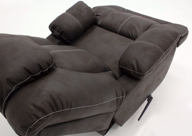 Coffee Brown Warrior Rocker Recliner by Ashley Furniture Showing the Recliner From the Back in a Reclined Positon | Home Furniture Plus Mattress