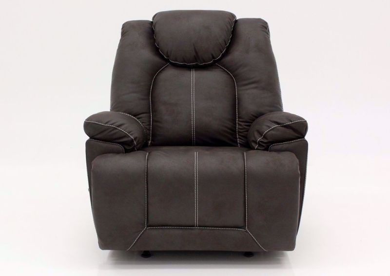 Coffee Brown Warrior Rocker Recliner by Ashley Furniture Facing Front | Home Furniture Plus Mattress