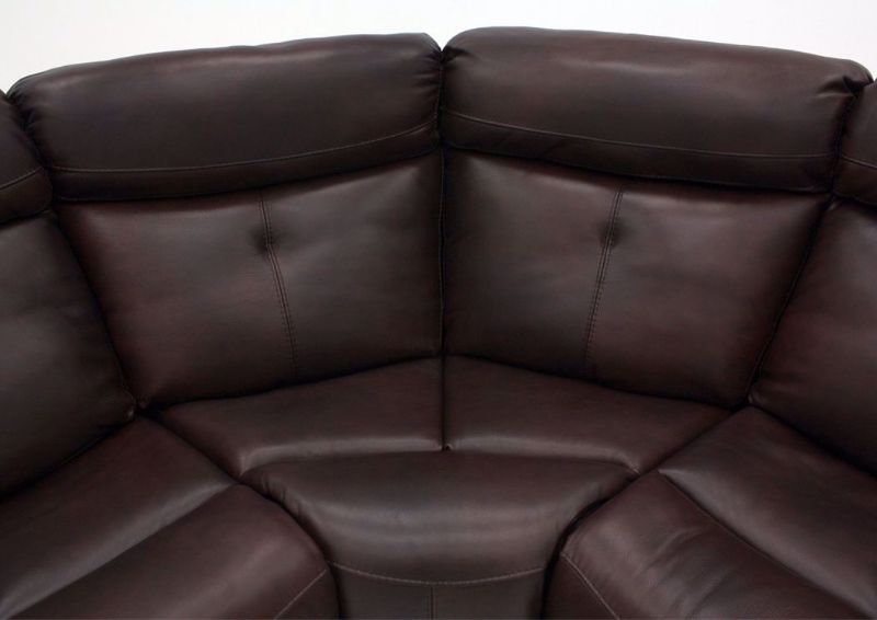 Brown Alpha POWER Reclining Leather Sectional Showing the Wedge | Home Furniture Plus Mattress