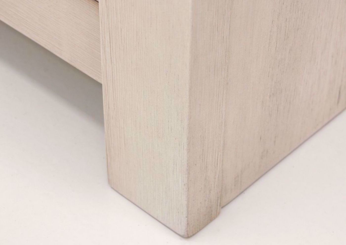 Antique White and Weathered Gray Bolanburg 50" TV Stand by Ashley Furniture Showing the Foot Detail | Home Furniture Plus Bedding