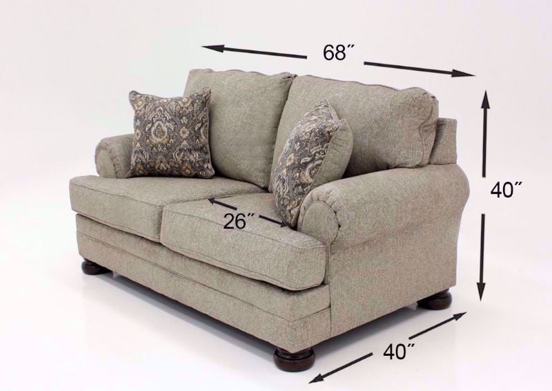 Tan Kananwood Loveseat by Ashley Furniture Dimensions | Home Furniture Plus Bedding