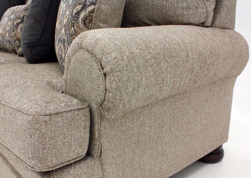 Tan Kananwood Sleeper Sofa by Ashley Furniture Showing the Rolled Arm | Home Furniture Plus Mattress