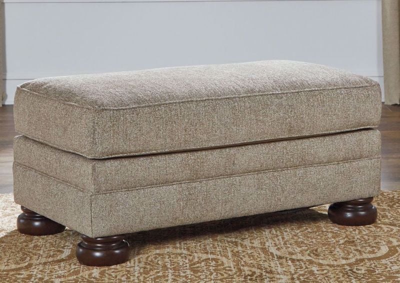 Tan Kananwood Ottoman by Ashley Furniture in a Room Setting | Home Furniture Plus Mattress